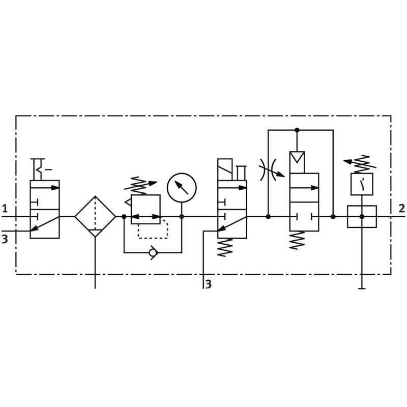 Air preparation combination unit MSB4-1/4:C3J1D1A1F3-WP - Image 2