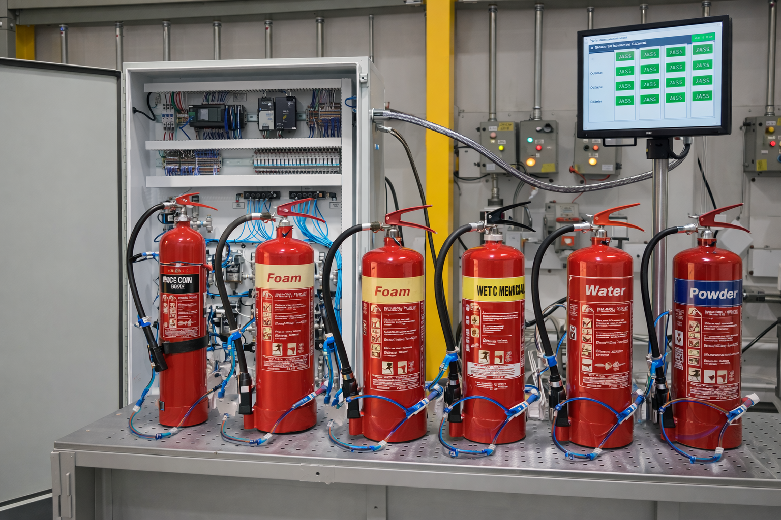 Control Panel Testing Fire Extinguishers - Coast Pneumatics